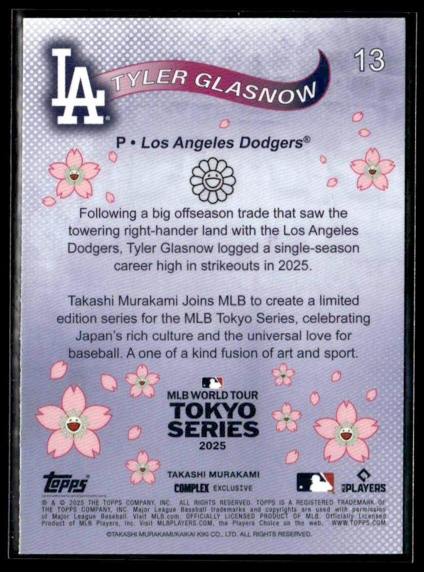 2025 Topps MLB World Tour Tokyo Series Takashi Murakami #13 Tyler Glasnow