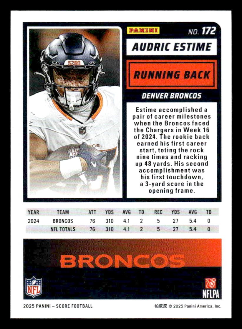 2025 Score-A-Treat #172 Audric Estime