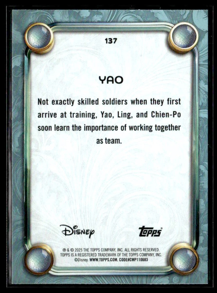 2025 Topps Disney Wonder #137 Yao Tier 2