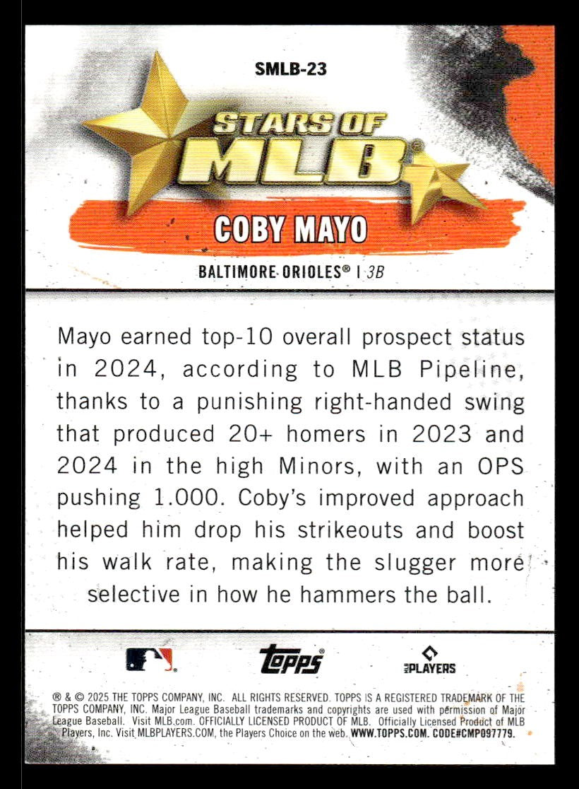 2025 Topps #SMLB-23 Coby Mayo Stars of MLB