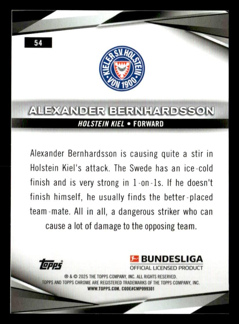 2025 Topps Chrome Bundesliga #54 Alexander Bernhardsson