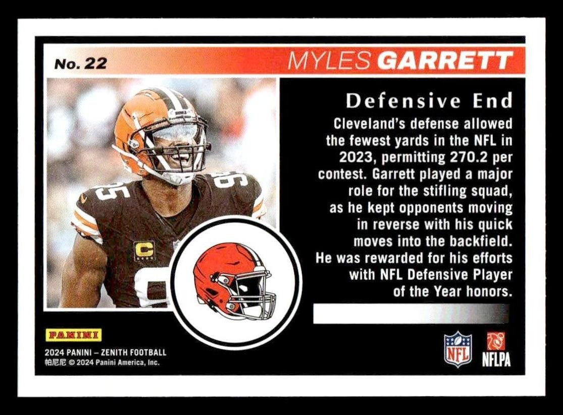2024 Panini Zenith #22 Myles Garrett