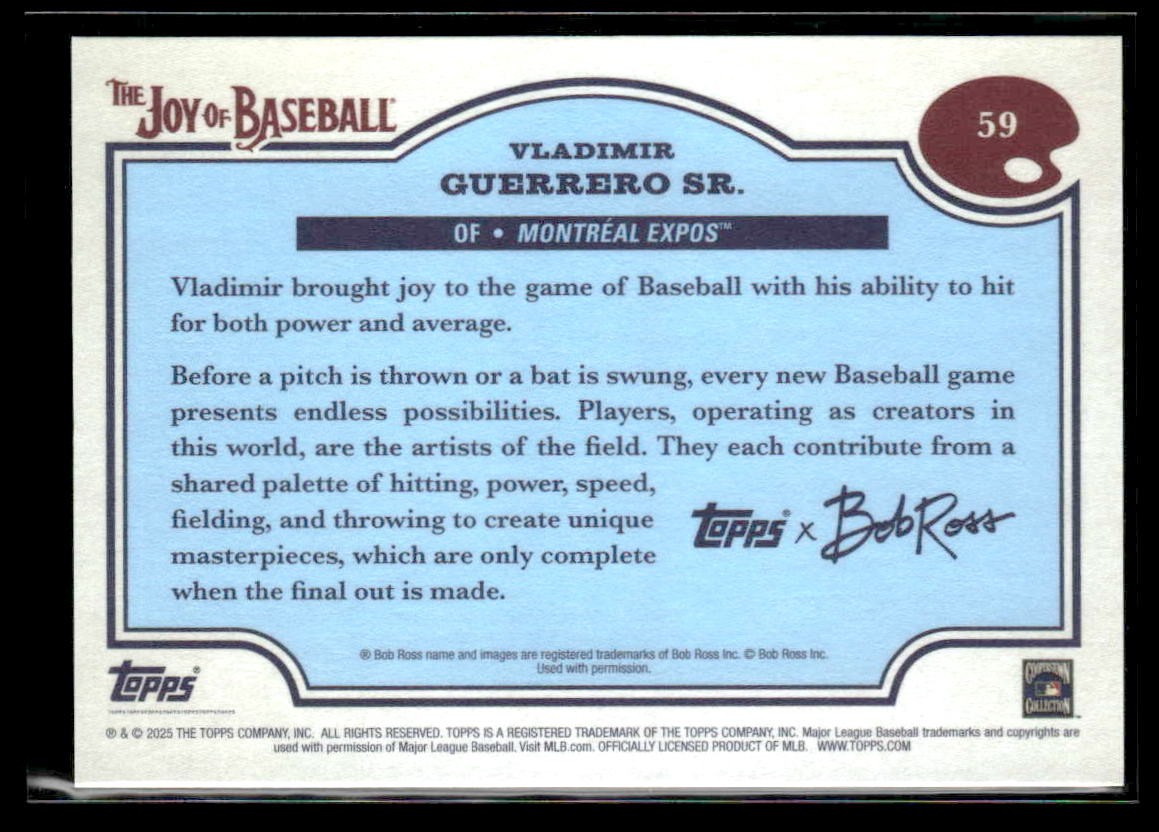 2025 Topps x Bob Ross: The Joy of Baseball #59 Vladimir Guerrero Sr.