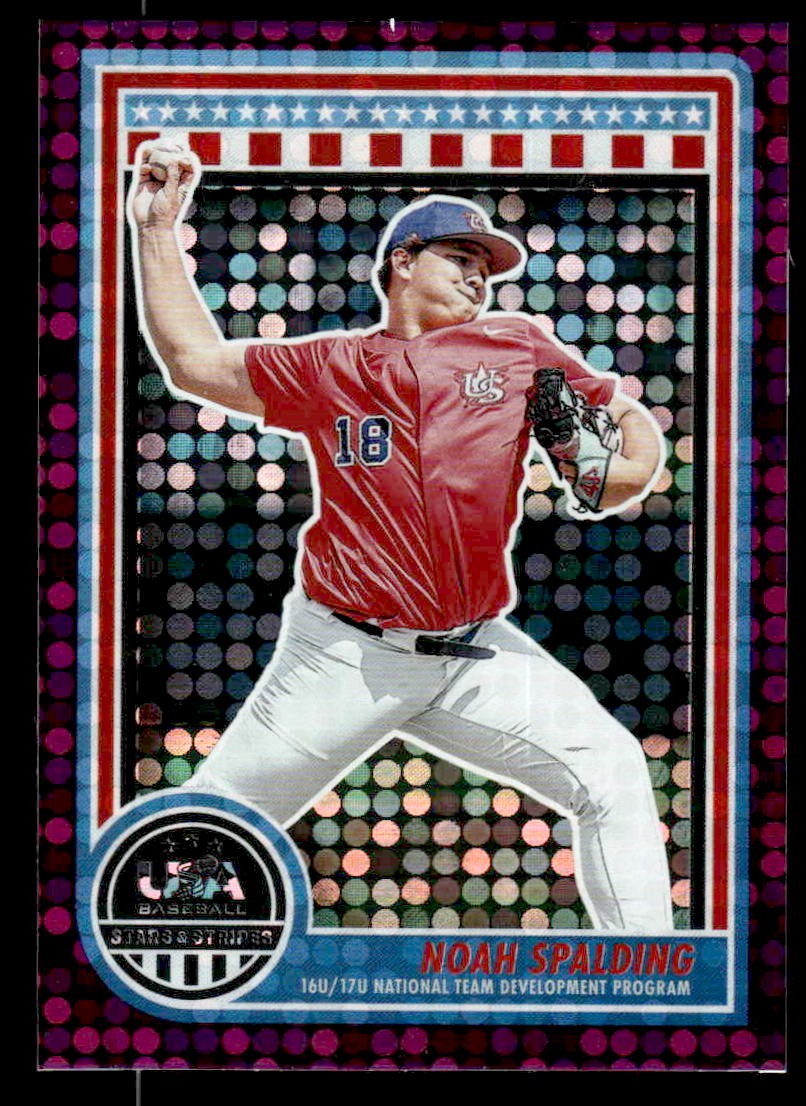 2025 Panini Stars and Stripes USA Baseball #171 Noah Spalding Purple #/99