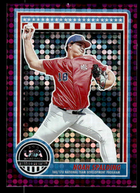 2025 Panini Stars and Stripes USA Baseball #171 Noah Spalding Purple #/99