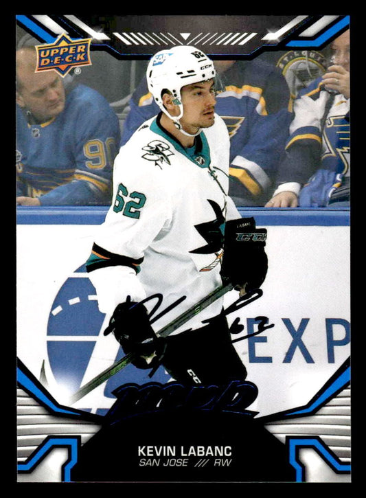 2022-23 Upper Deck MVP #170 Kevin Labanc Blue Script