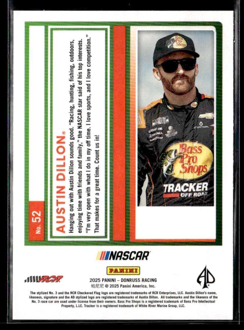 2025 Donruss #52 Austin Dillon Red and Blue