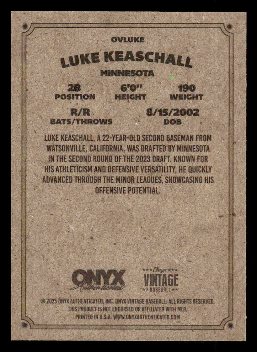 2025 Onyx Vintage #OVLUKE Luke Keaschall