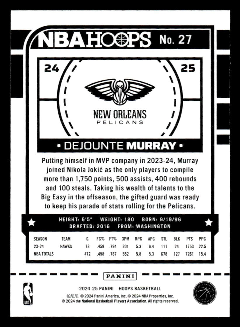 2024-25 Hoops #27 Dejounte Murray