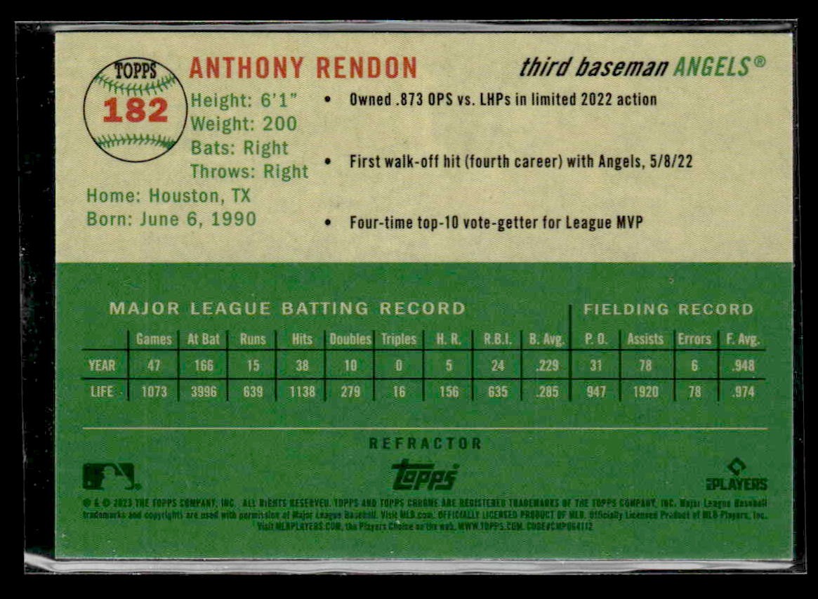 2023 Topps Chrome Platinum Anniversary #182 Anthony Rendon Refractor