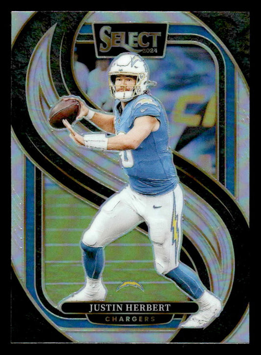 2024 Panini Select #131 Justin Herbert Silver Prizm