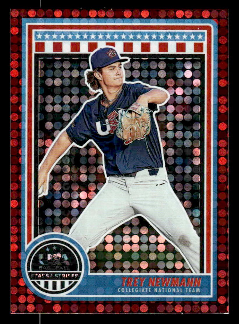 2025 Panini Stars and Stripes USA Baseball #52 Trey Newmann Red #/199