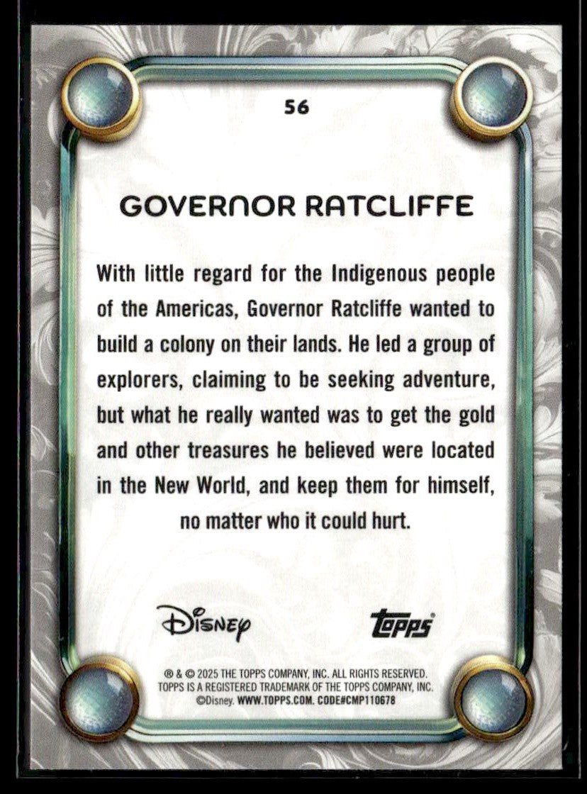 2025 Topps Disney Wonder #56 Governor Ratcliffe