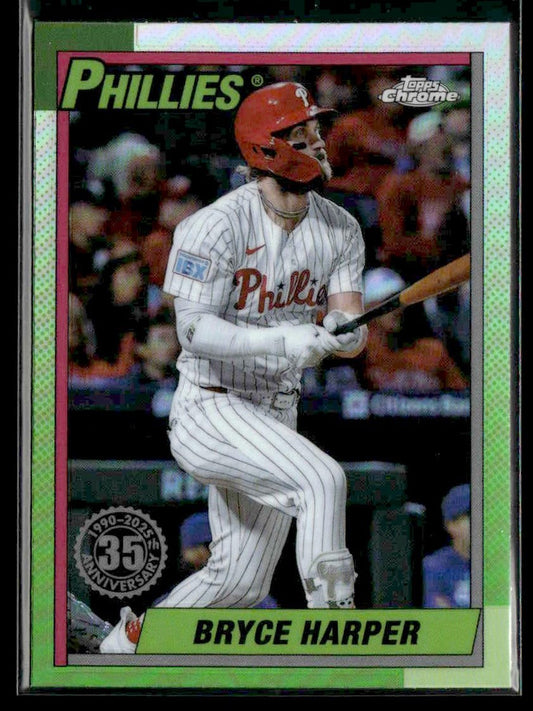 2025 Topps Chrome #90CB-12 Bryce Harper 1990 Topps Baseball 35th Anniversary