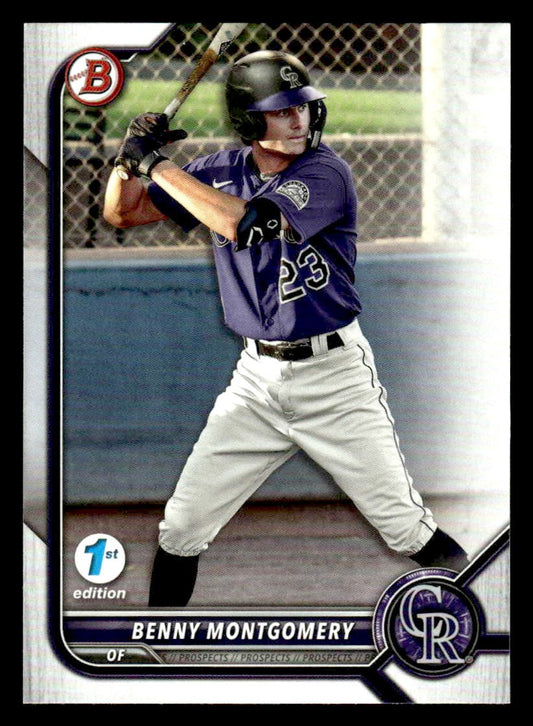 2022 Bowman Draft 1st Edition #BD-155 Benny Montgomery