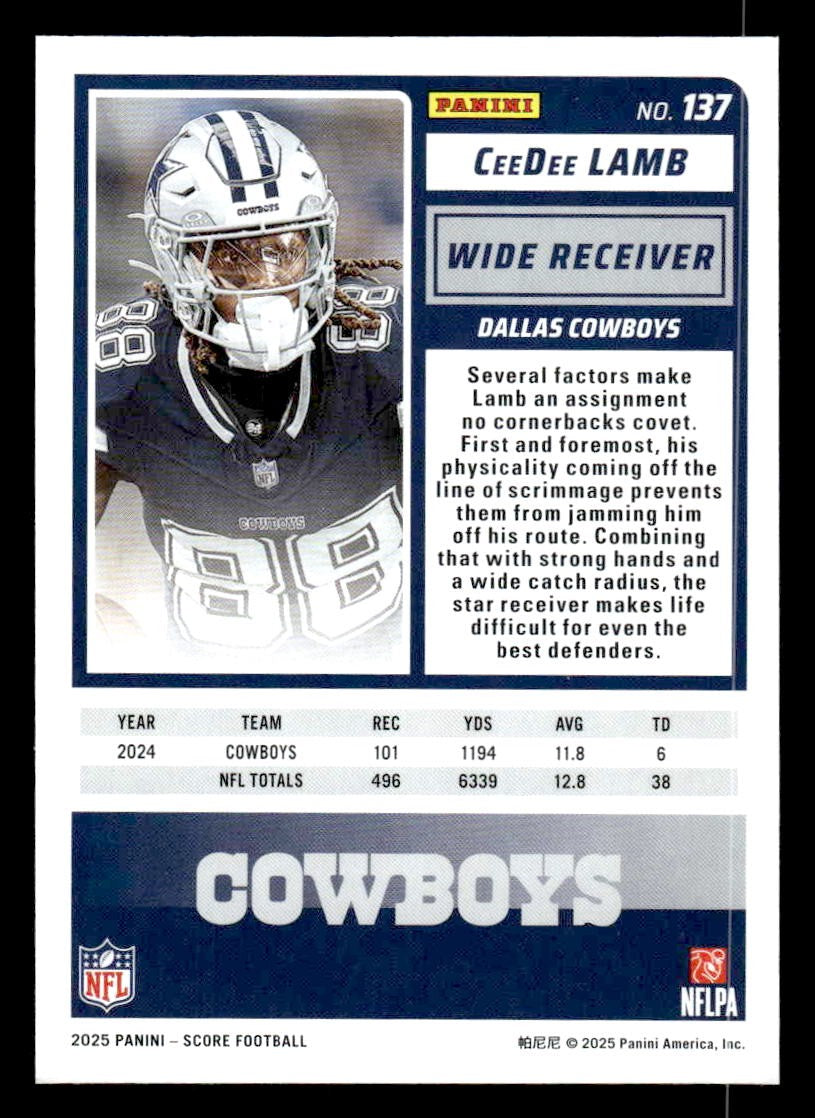 2025 Score #137 CeeDee Lamb