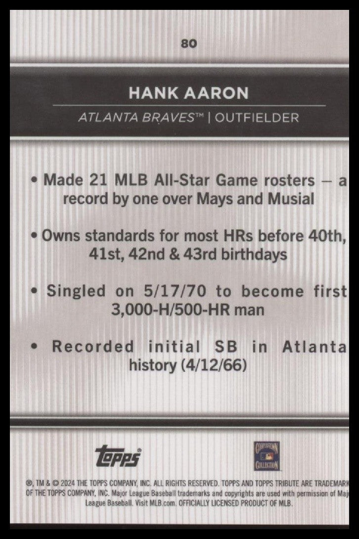 2024 Topps Tribute #80 Hank Aaron