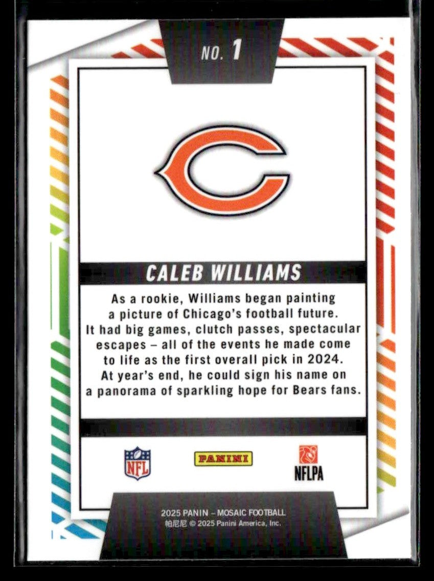 2025 Panini Mosaic #1 Caleb Williams Men of Mastery