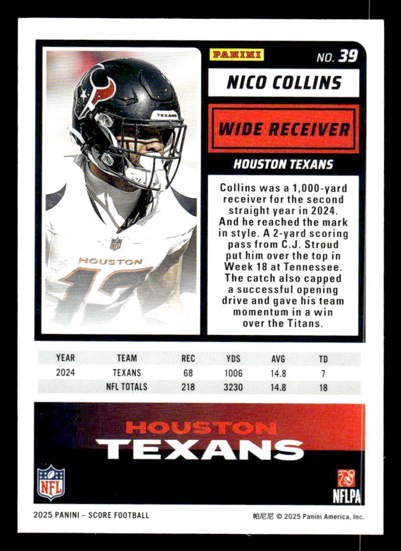 2025 Score #39 Nico Collins