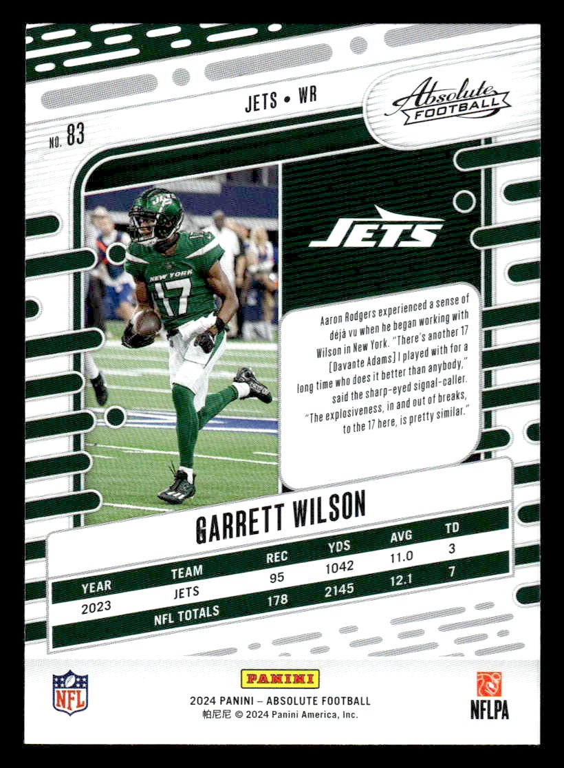 2024 Panini Absolute #83 Garrett Wilson Retail