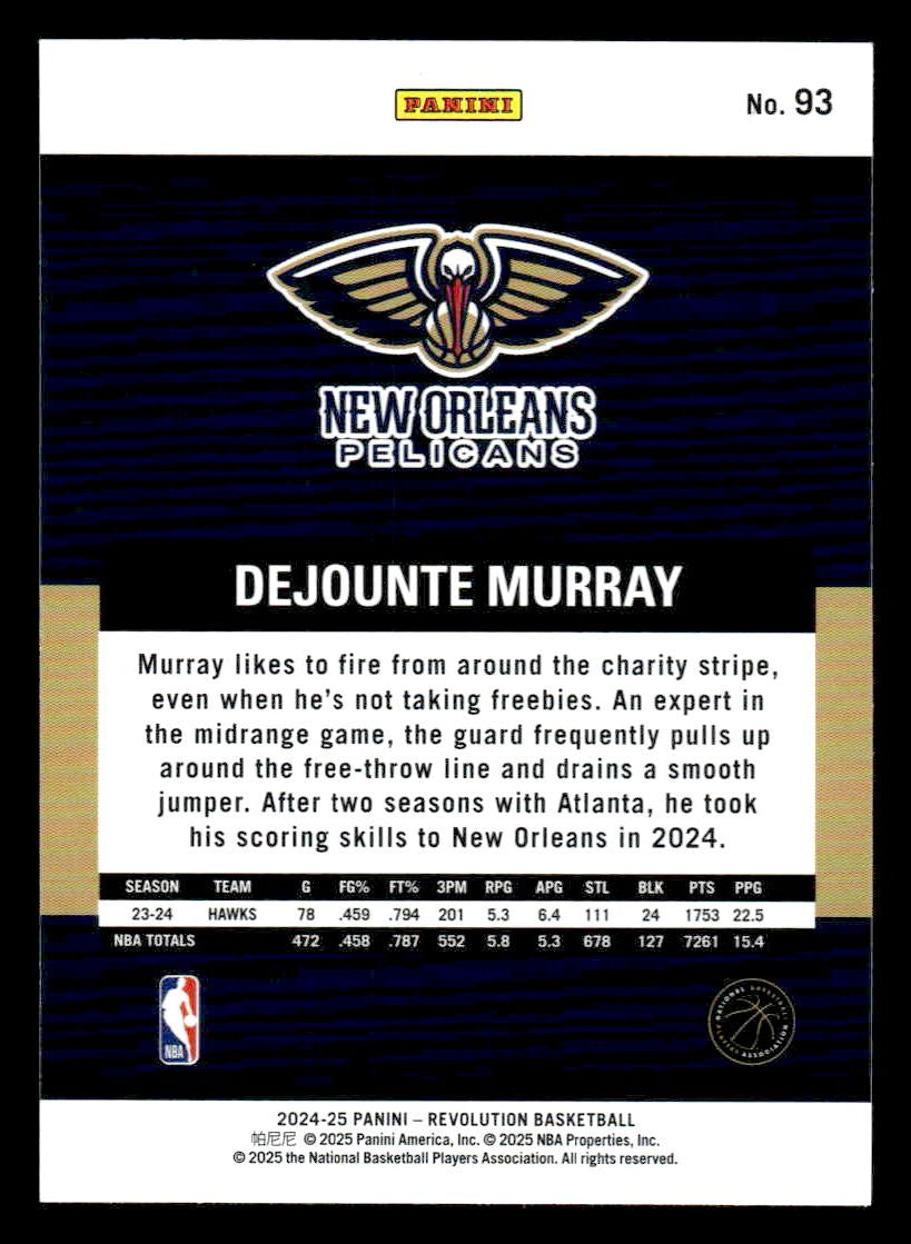 2024-25 Panini Revolution #93 DeJounte Murray