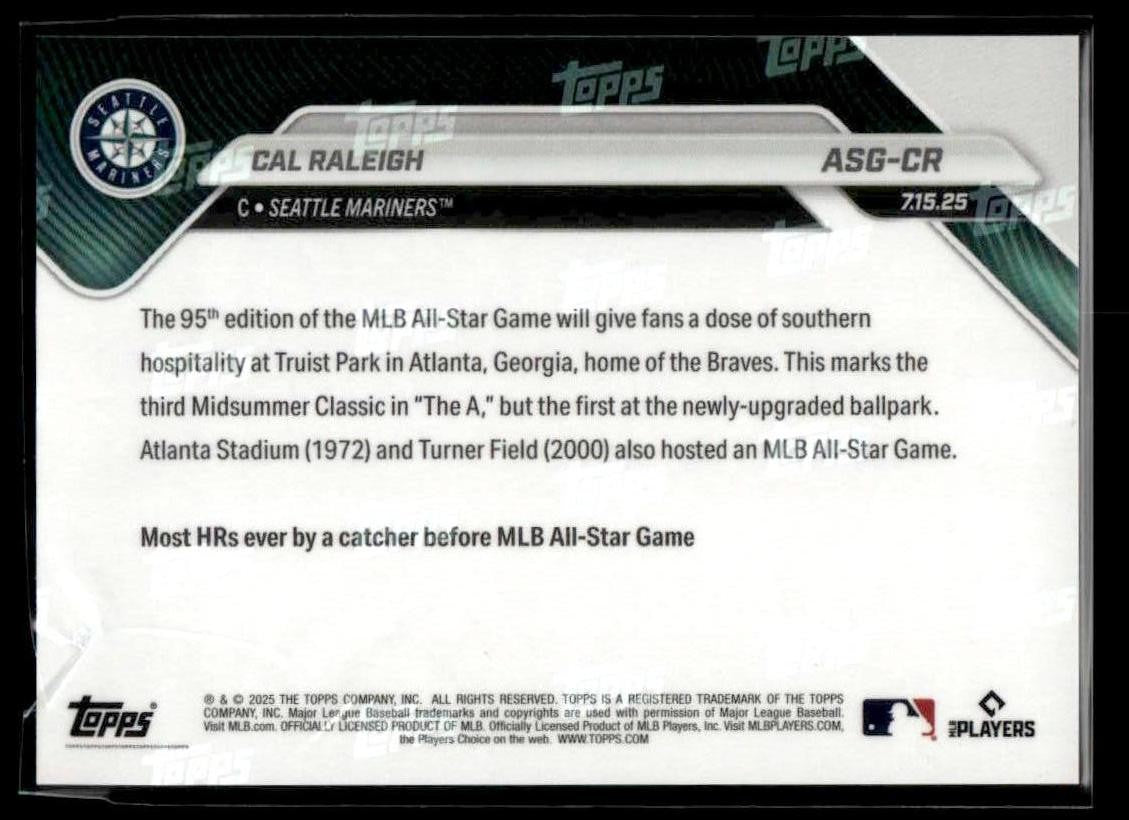 2025 Topps Now MLB All-Star Game #ASG-CR Cal Raleigh