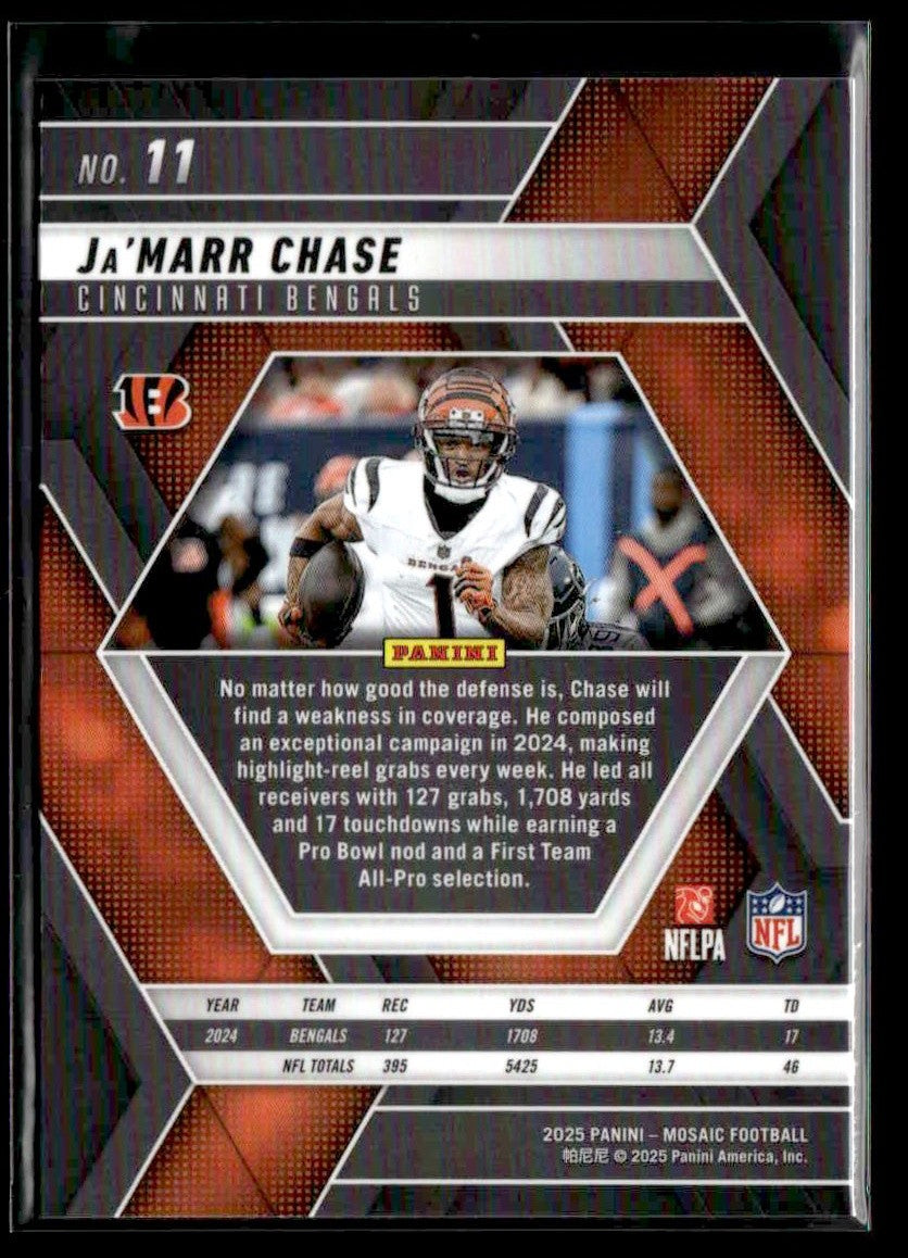 2025 Panini Mosaic #11 Ja'Marr Chase