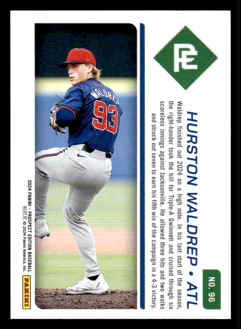 2024 Panini Prospect Edition #96 Hurston Waldrep