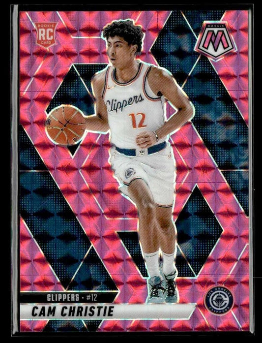 2024-25 Panini Mosaic #211 Cam Christie Pink Mosaic