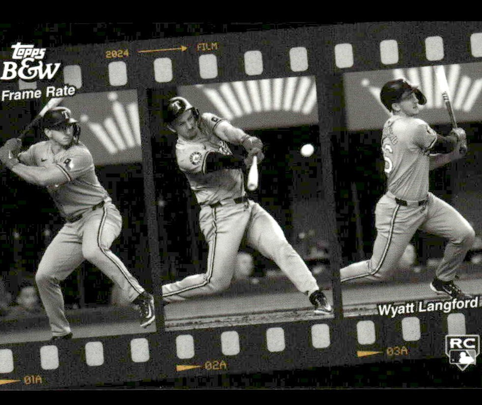 2024 Topps Black & White #FR6 Wyatt Langford Frame Rate