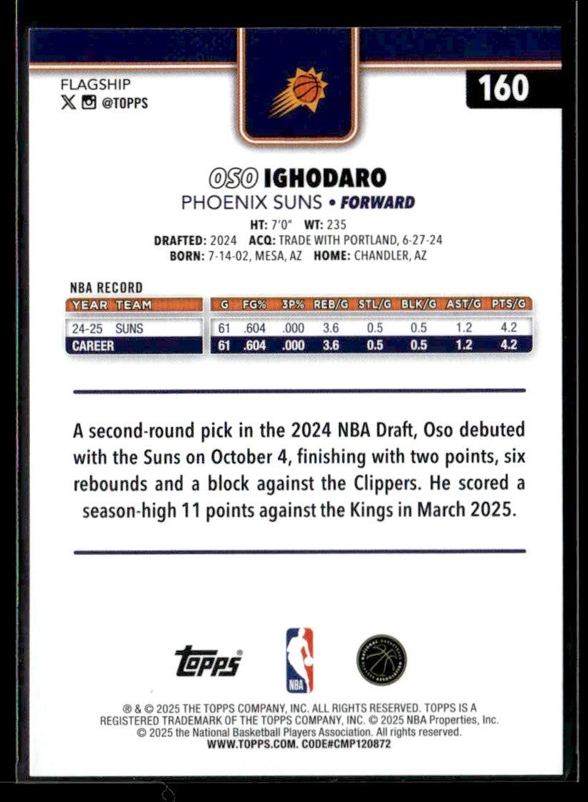 2025-26 Topps #160 Oso Ighodaro