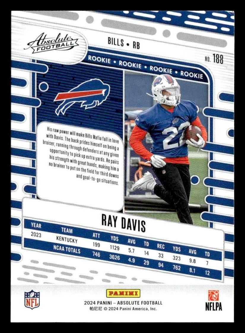 2024 Panini Absolute #188 Ray Davis Retail