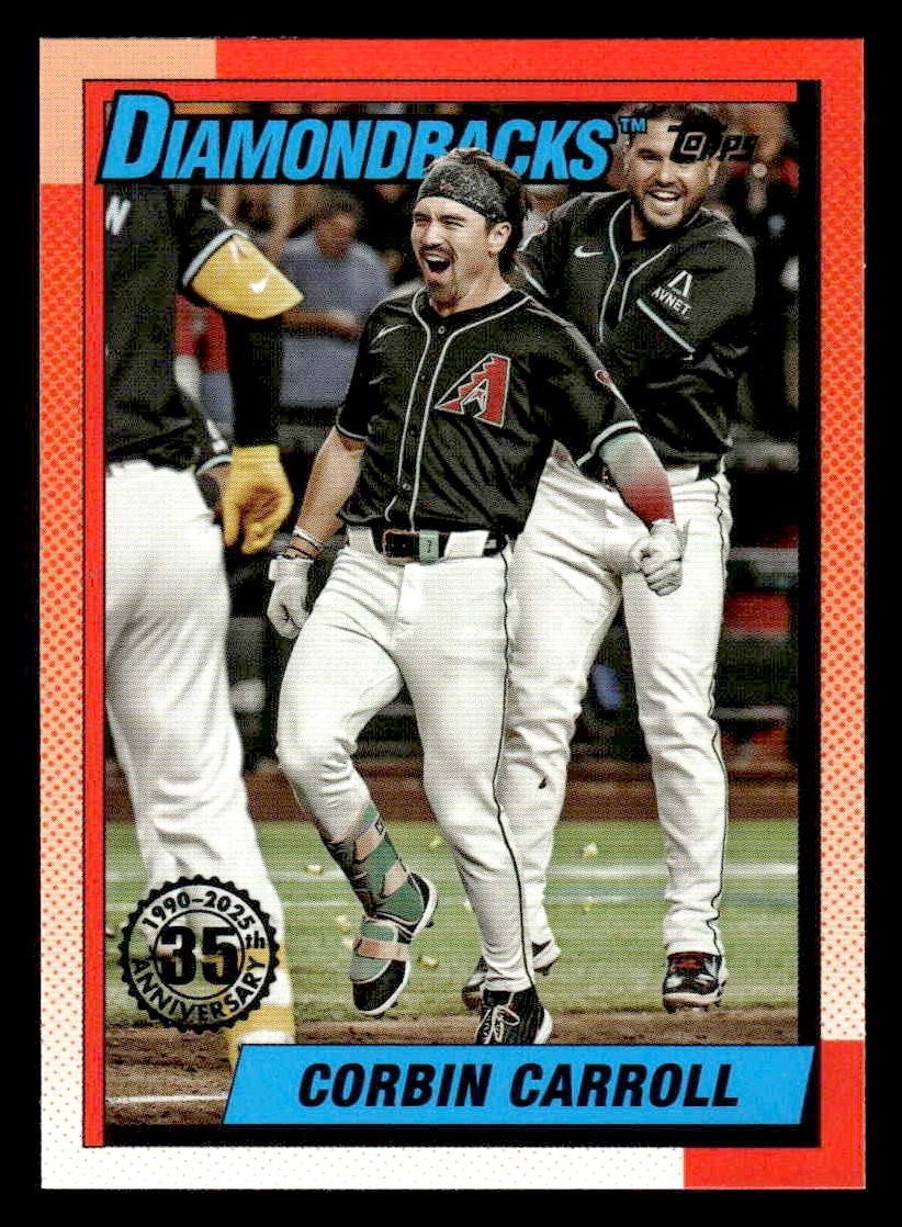 2025 Topps #T90-45 Corbin Carroll 1990 Topps Baseball 35th Anniversary