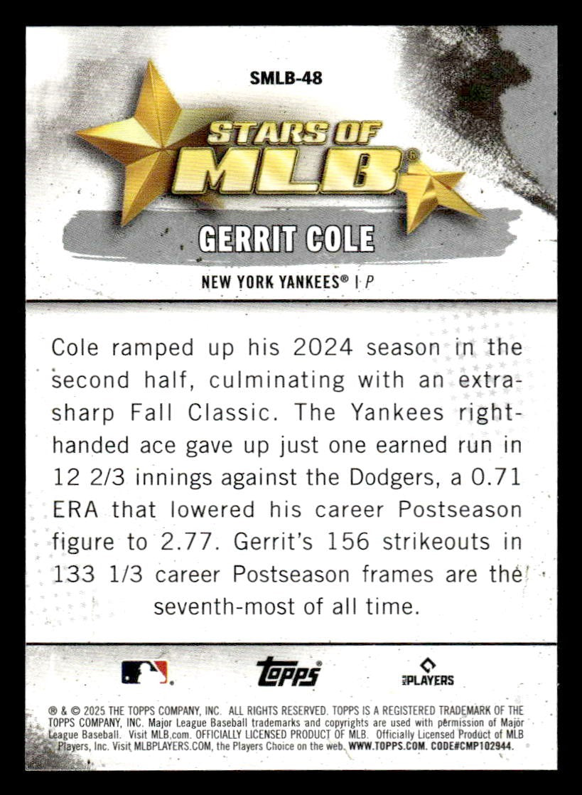 2025 Topps #SMLB-48 Gerrit Cole Stars of MLB