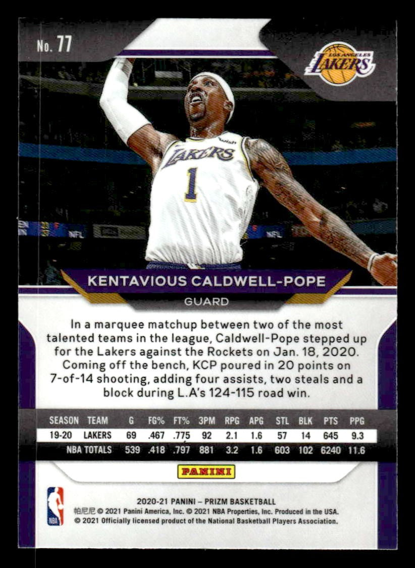 2020-21 Panini Prizm #77 Kentavious Caldwell-Pope