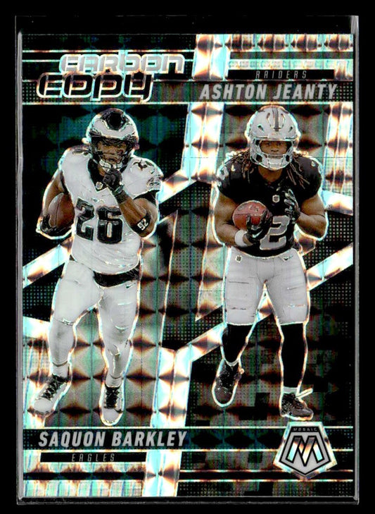 2025 Panini Mosaic #CCO-8 Saquon Barkley/Ashton Jeanty Carbon Copy Mosaic