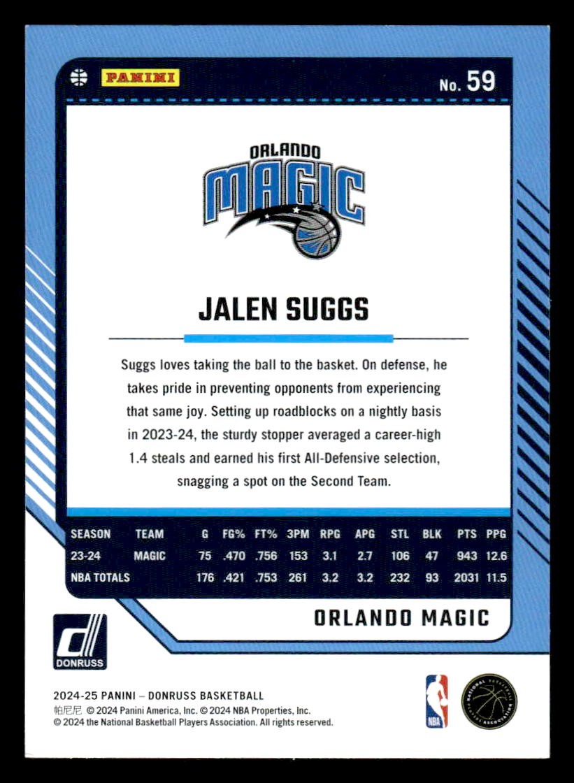 2024-25 Donruss #59 Jalen Suggs