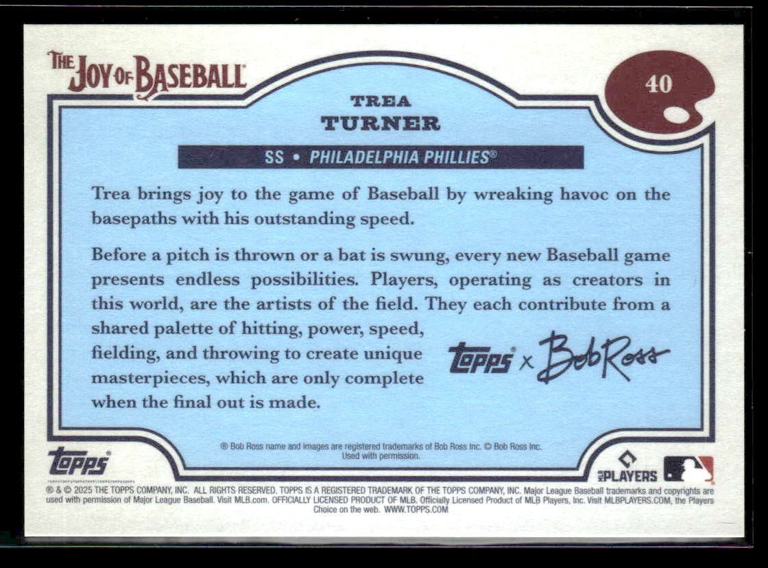 2025 Topps x Bob Ross: The Joy of Baseball #40 Trea Turner