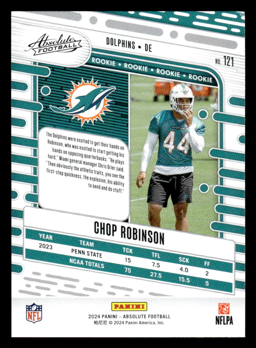 2024 Panini Absolute #121 Chop Robinson Retail