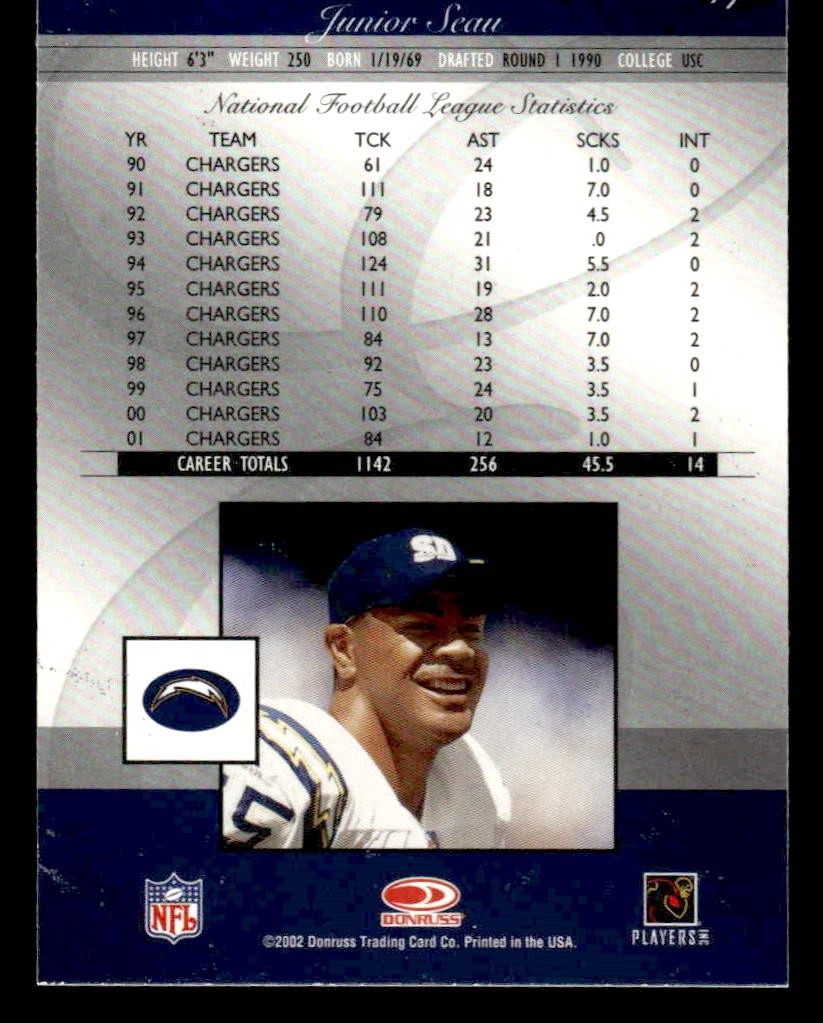 2002 Donruss Elite #47 Junior Seau