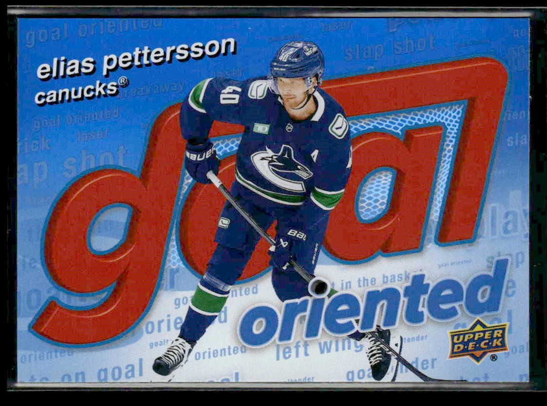 2025-26 Upper Deck #GO-10 Elias Pettersson Goal Oriented