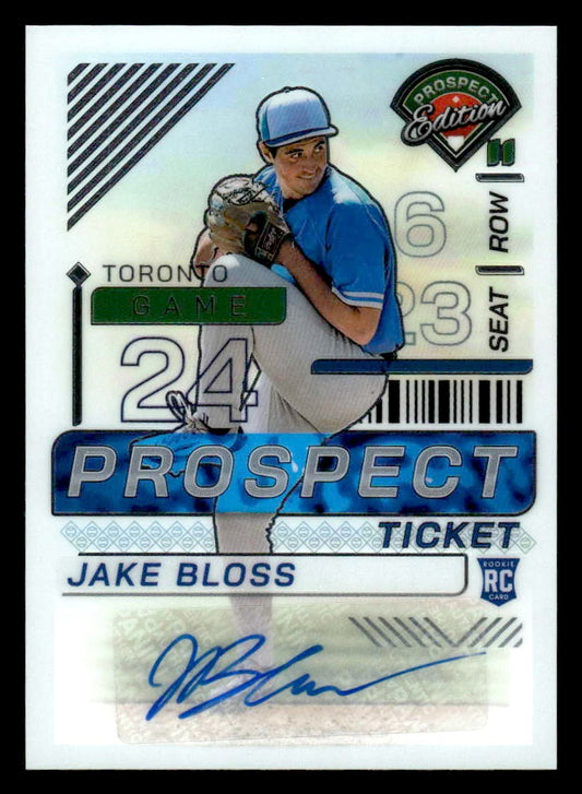 2024 Panini Prospect Edition #186 Jake Bloss Silver Signatures