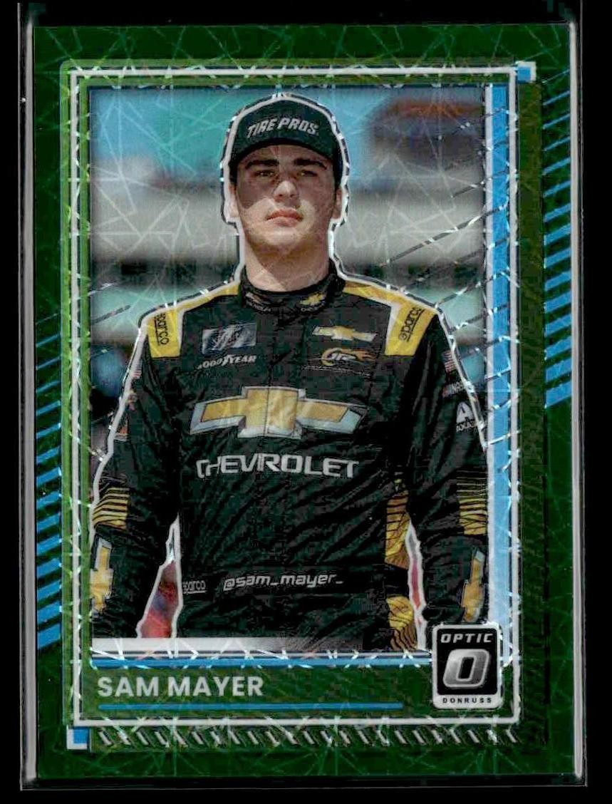 2025 Donruss #20 Sam Mayer Optic Green Velocity #/99