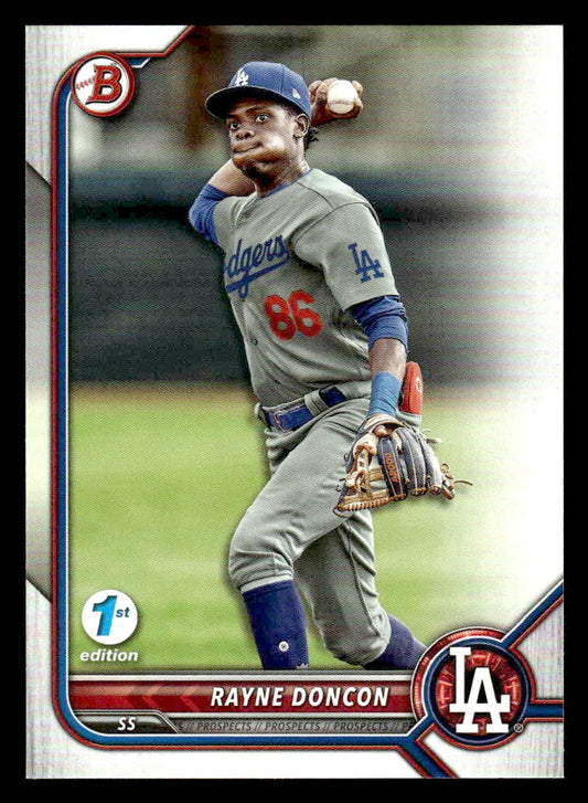 2022 Bowman Draft #BD-188 Rayne Doncon