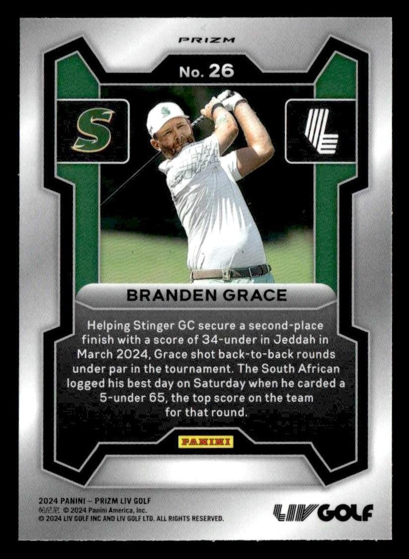 2024 Panini Prizm LIV #26 Branden Grace Silver