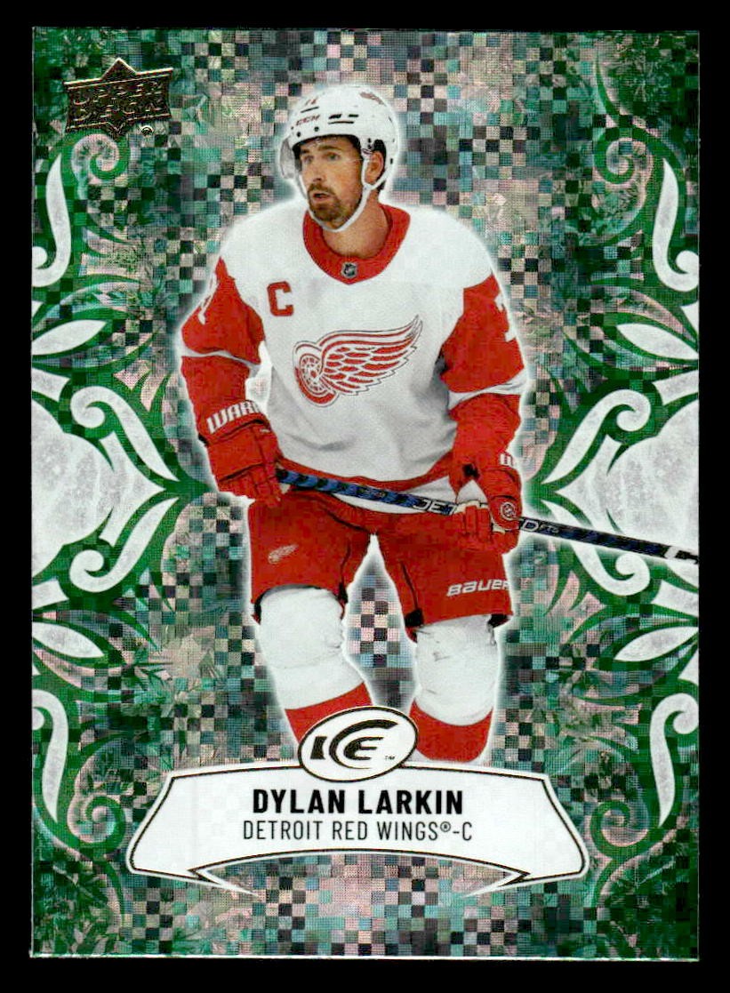 2024-25 Upper Deck Ice #67 Dylan Larkin Emerald Green