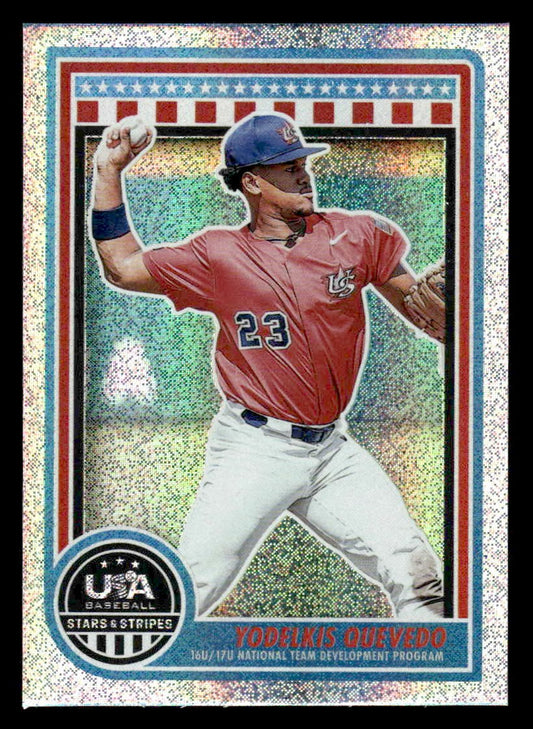 2025 Panini Stars and Stripes USA Baseball #132 Yodelkis Quevedo Opening Day