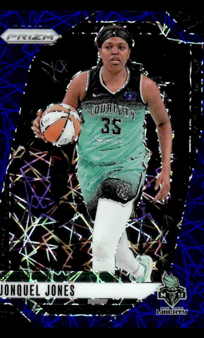 2024 Panini Prizm WNBA #14 Jonquel Jones Blue Velocity Prizms