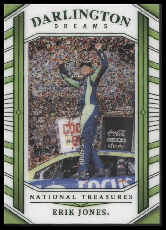 2024 Panini National Treasures #DD-4 Erik Jones Darlington Dreams Green #/5