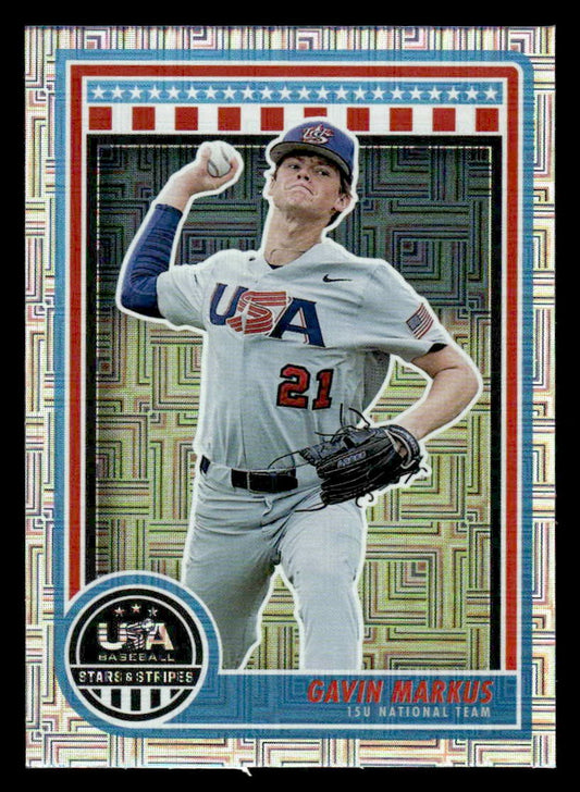 2025 Panini Stars and Stripes USA Baseball #57 Gavin Markus Mojo #/49